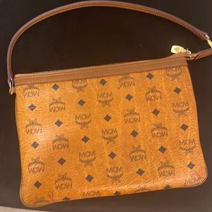 Cognac MCM wristlet good condition